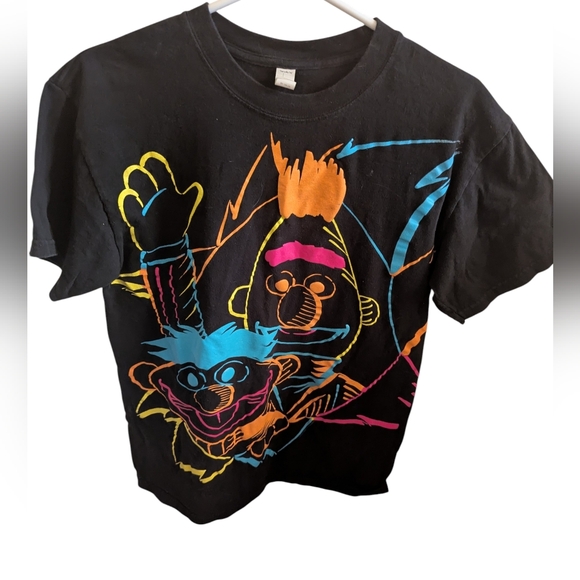 Sesame Street Other - VTG 2008 Sesame Street Neon Scribble Graphic Tee | Bert & Ernie | Men’s M